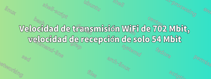 Velocidad de transmisión WiFi de 702 Mbit, velocidad de recepción de solo 54 Mbit