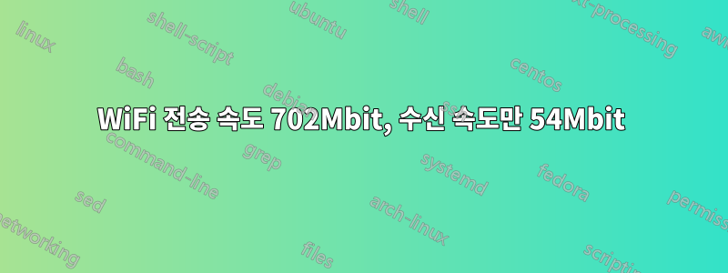 WiFi 전송 속도 702Mbit, 수신 속도만 54Mbit
