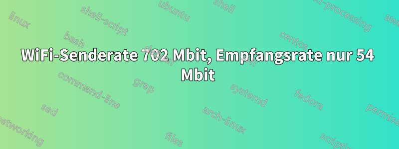 WiFi-Senderate 702 Mbit, Empfangsrate nur 54 Mbit