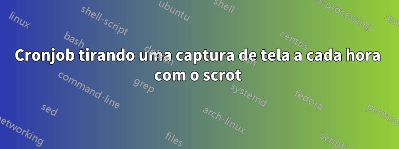 Cronjob tirando uma captura de tela a cada hora com o scrot