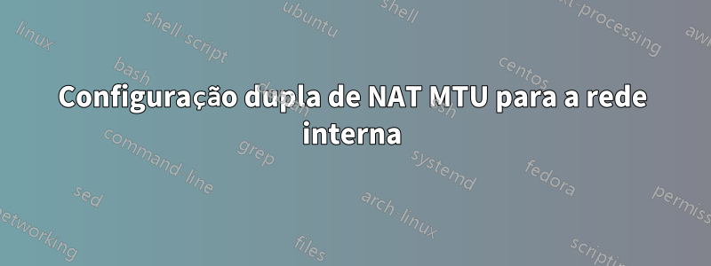Configuração dupla de NAT MTU para a rede interna