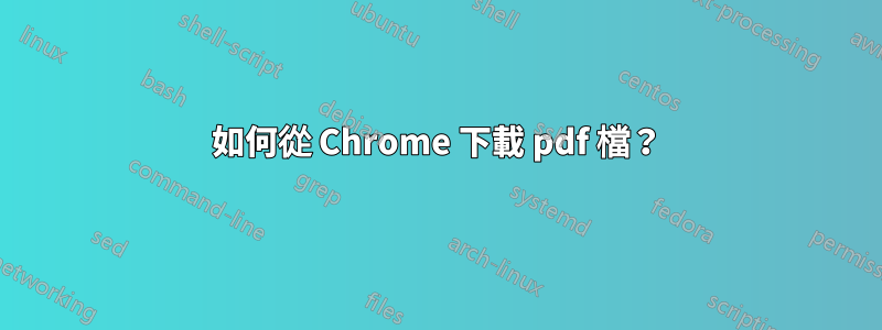 如何從 Chrome 下載 pdf 檔？