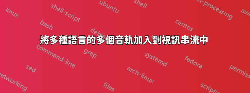 將多種語言的多個音軌加入到視訊串流中