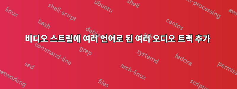 비디오 스트림에 여러 언어로 된 여러 오디오 트랙 추가