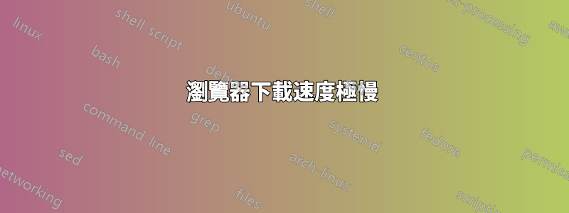 瀏覽器下載速度極慢