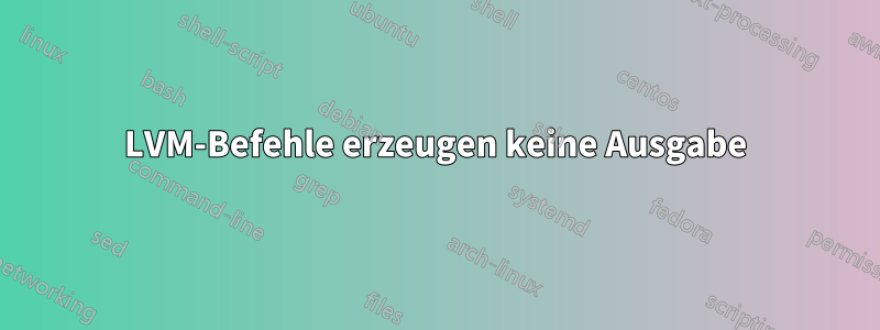 LVM-Befehle erzeugen keine Ausgabe