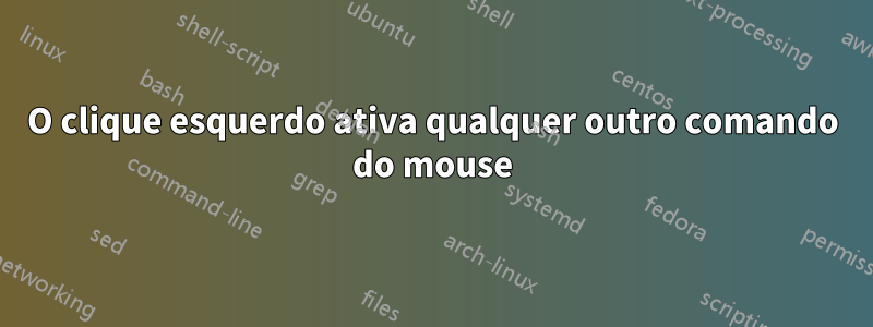 O clique esquerdo ativa qualquer outro comando do mouse