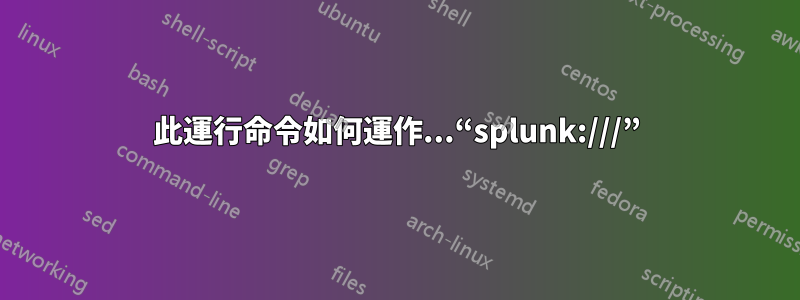 此運行命令如何運作...“splunk:///”