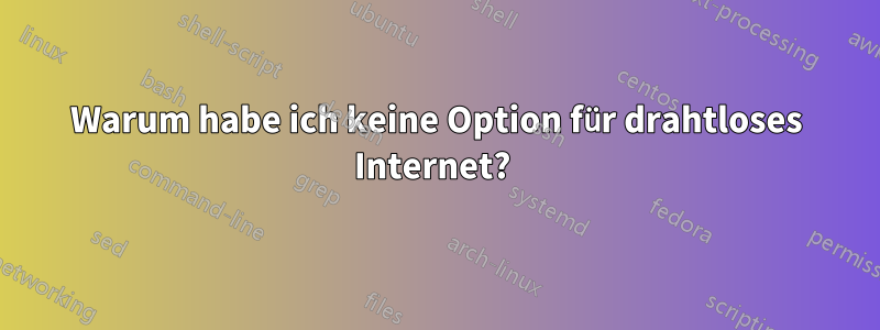Warum habe ich keine Option für drahtloses Internet?