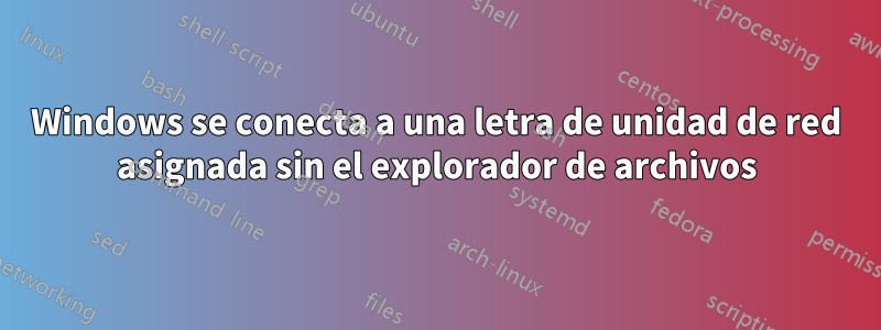 Windows se conecta a una letra de unidad de red asignada sin el explorador de archivos