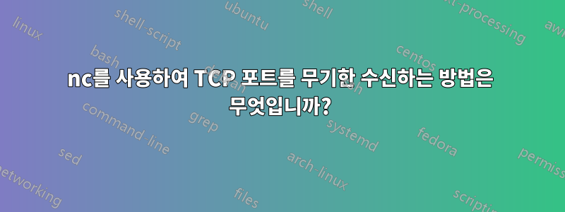 nc를 사용하여 TCP 포트를 무기한 수신하는 방법은 무엇입니까?