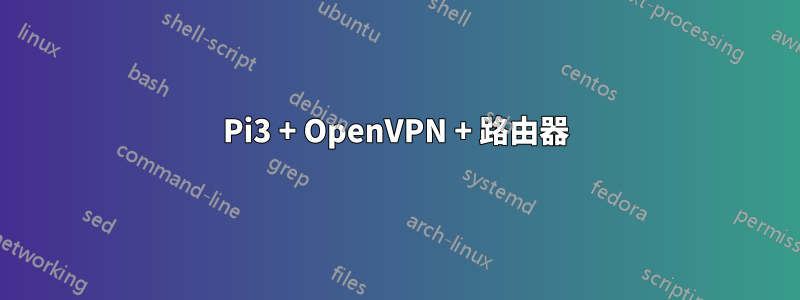 Pi3 + OpenVPN + 路由器