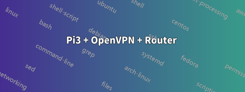 Pi3 + OpenVPN + Router