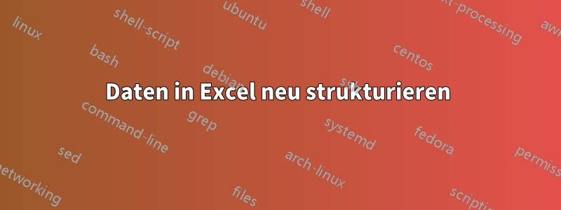 Daten in Excel neu strukturieren