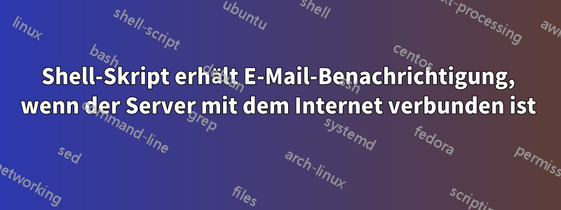 Shell-Skript erhält E-Mail-Benachrichtigung, wenn der Server mit dem Internet verbunden ist