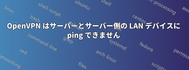 OpenVPN はサーバーとサーバー側の LAN デバイスに ping できません