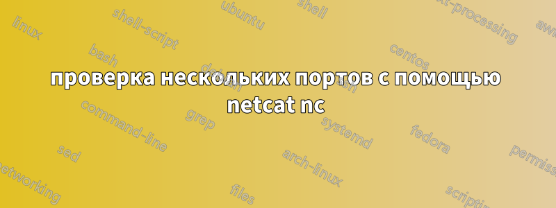 проверка нескольких портов с помощью netcat nc