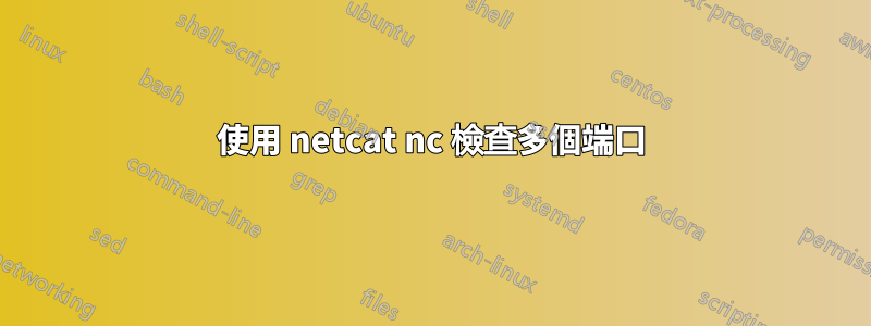 使用 netcat nc 檢查多個端口