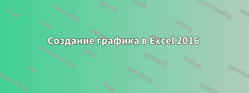 Создание графика в Excel 2016