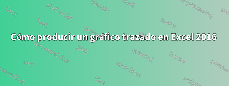 Cómo producir un gráfico trazado en Excel 2016