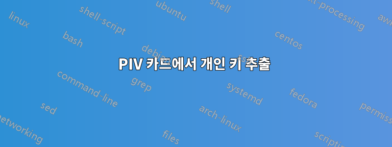 PIV 카드에서 개인 키 추출