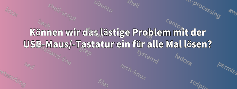 Können wir das lästige Problem mit der USB-Maus/-Tastatur ein für alle Mal lösen?