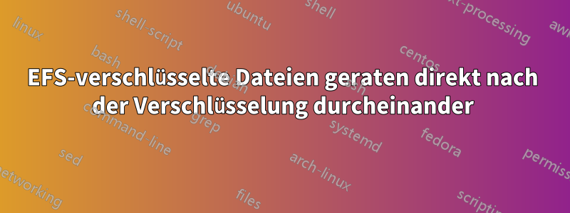 EFS-verschlüsselte Dateien geraten direkt nach der Verschlüsselung durcheinander