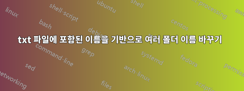 txt 파일에 포함된 이름을 기반으로 여러 폴더 이름 바꾸기 