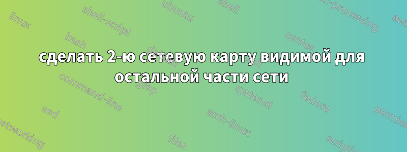 сделать 2-ю сетевую карту видимой для остальной части сети