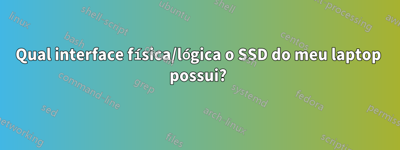 Qual interface física/lógica o SSD do meu laptop possui?