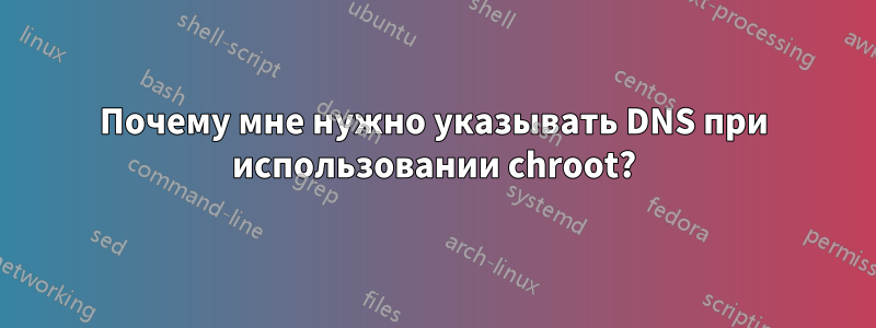 Почему мне нужно указывать DNS при использовании chroot?