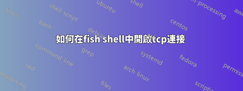 如何在fish shell中開啟tcp連接