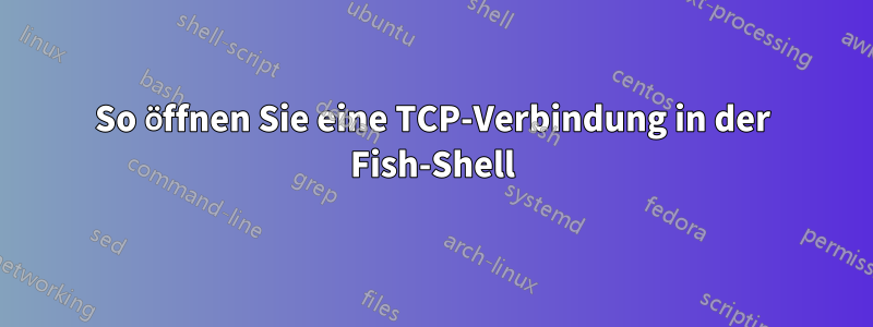 So öffnen Sie eine TCP-Verbindung in der Fish-Shell