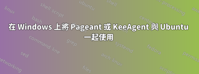 在 Windows 上將 Pageant 或 KeeAgent 與 Ubuntu 一起使用