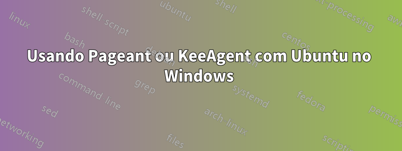 Usando Pageant ou KeeAgent com Ubuntu no Windows