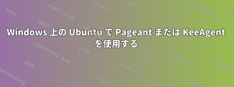 Windows 上の Ubuntu で Pageant または KeeAgent を使用する