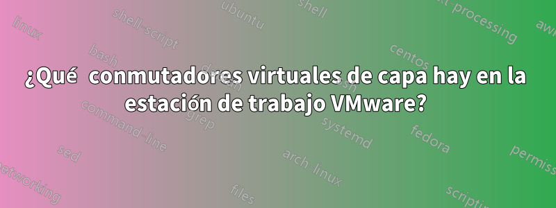 ¿Qué conmutadores virtuales de capa hay en la estación de trabajo VMware?