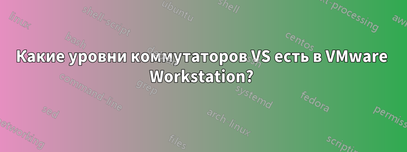 Какие уровни коммутаторов VS есть в VMware Workstation?