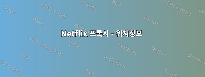 Netflix 프록시 - 위치정보