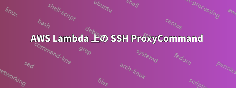 AWS Lambda 上の SSH ProxyCommand