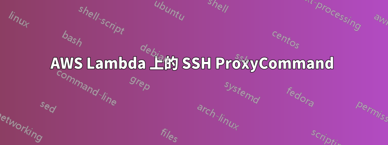AWS Lambda 上的 SSH ProxyCommand