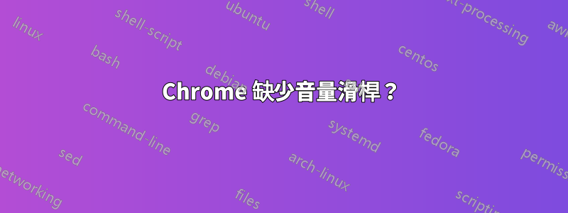 Chrome 缺少音量滑桿？