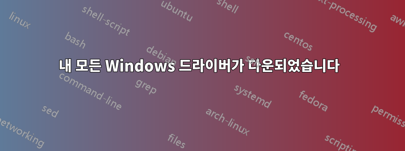 내 모든 Windows 드라이버가 다운되었습니다 