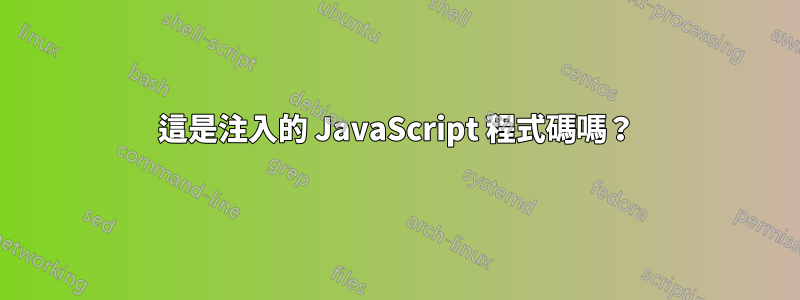 這是注入的 JavaScript 程式碼嗎？