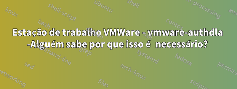 Estação de trabalho VMWare - vmware-authdla -Alguém sabe por que isso é necessário?