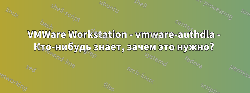 VMWare Workstation - vmware-authdla - Кто-нибудь знает, зачем это нужно?