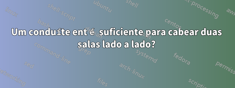 Um conduíte ent é suficiente para cabear duas salas lado a lado?