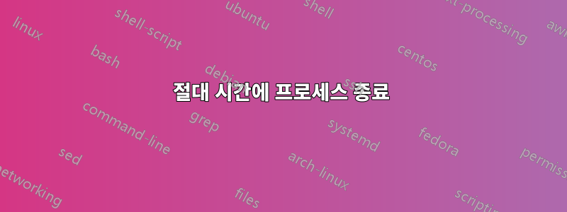 절대 시간에 프로세스 종료