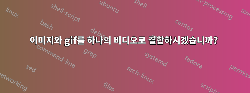 이미지와 gif를 하나의 비디오로 결합하시겠습니까?