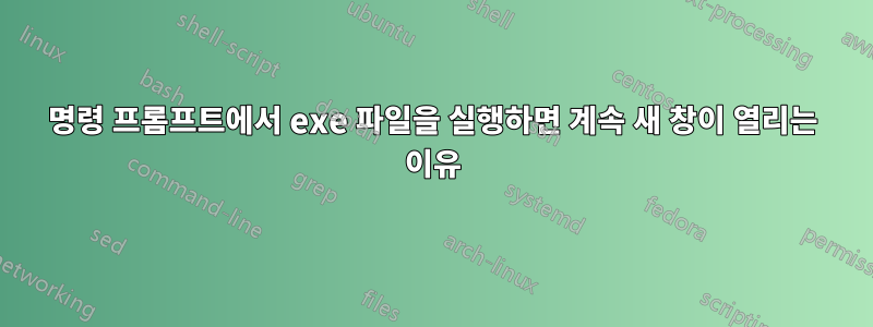 명령 프롬프트에서 exe 파일을 실행하면 계속 새 창이 열리는 이유